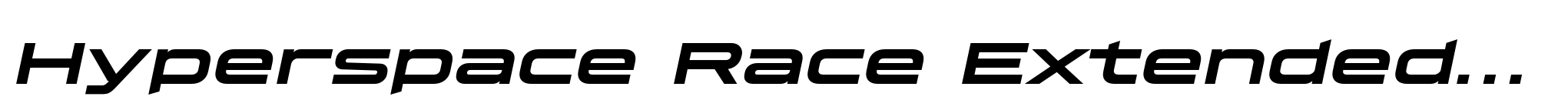Hyperspace Race Extended Bold Italic image